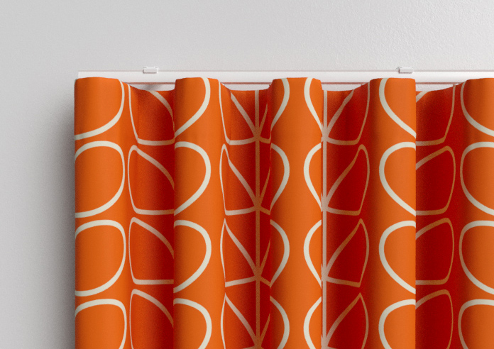 Orla Kiely Jumbo Linear Stem, Persimmon - Made to Measure Curtains - Image 13
